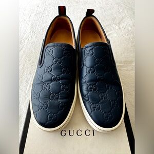 GUCCI Women’s Slip On Sneakers - Blue - Size 36.5